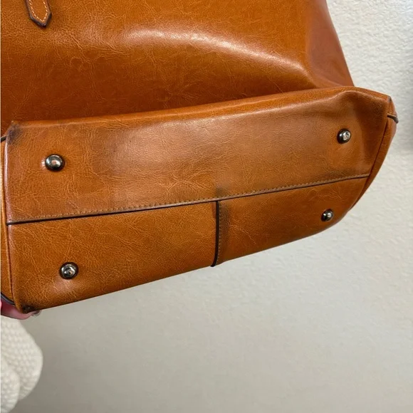 Kattee Genuine Leather Shoulder Bag Work Laptop Tote Adjustable Handbag - Picture 10 of 12